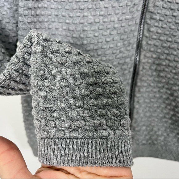 Esprit Women’s Grey Cotton Knit‎ Zip Cardigan Crewneck Size Small Pockets - Picture 5 of 11